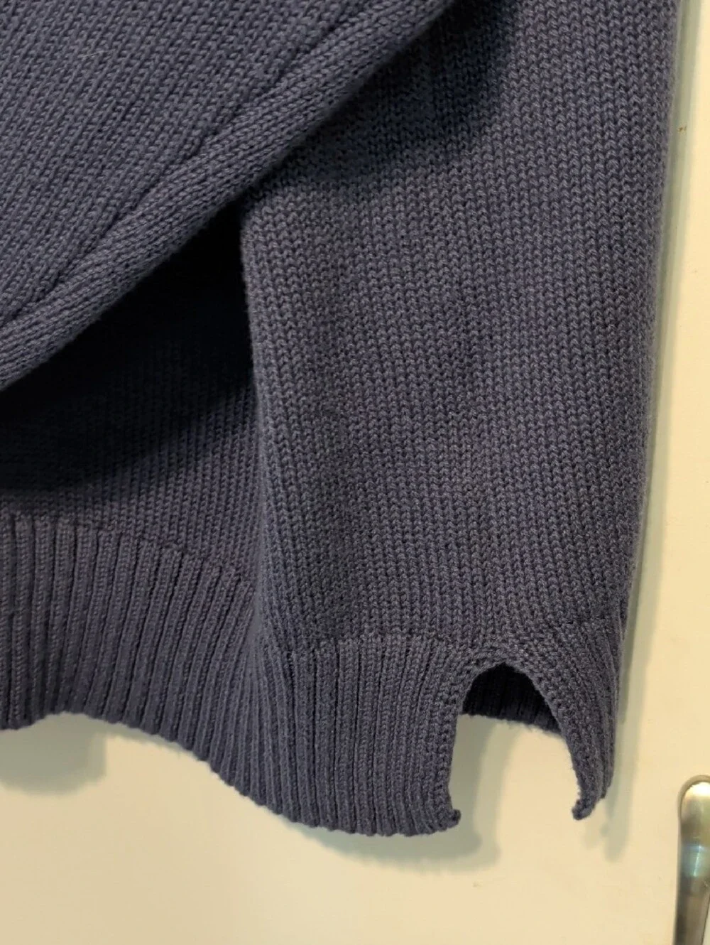 No Comment Navy Dog Knit Sweater - Cute Puppy Design